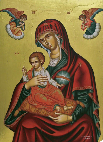 Holy Mary with Baby Jesus from Korfu